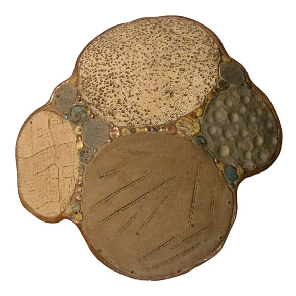 Mushroom Sculpture OOAK Pottery Folk Art Large Boho Fairy Garden Home Decor - Picture 2 of 16